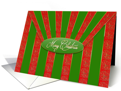 CHRISTMAS - Decorative red, gold, green Envelope Front card (1445492)