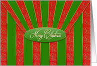 CHRISTMAS - Decorative red, gold, green Envelope Front card
