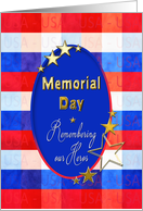 Memorial Day - Remembering Our Heros - USA - Red/White/Blue card