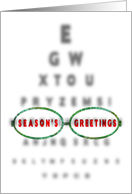 Season’s Greetings (Christmas Business) - Optometrist - Eye chart card