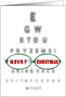 Christmas (Christmas Business) - Optometrist - Eye chart card