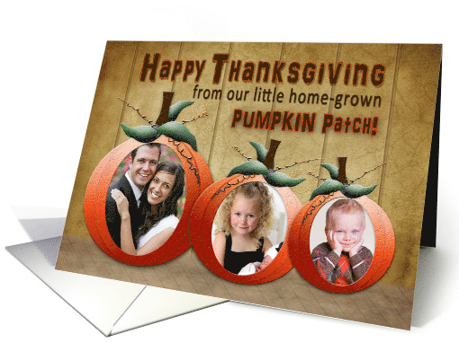 Thanksgiving, Family Pumkin Patch Photo Insert card (1450554)