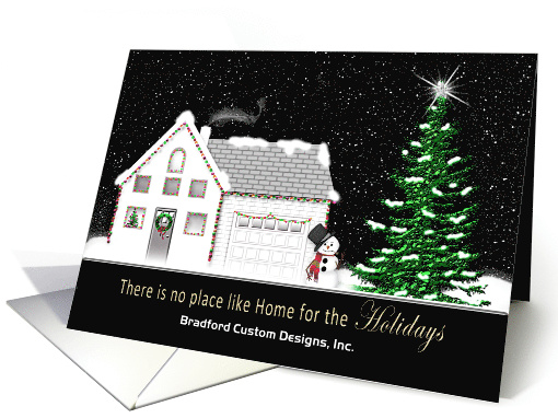 Christmas - Business, Home for the Holidays, Decorated House card