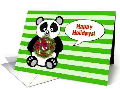 Happy Holidays - Humor - Panda Bear card (1459140)