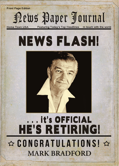 RETIREMENT Congratulations - (For Man) News Paper Journal, photo/name