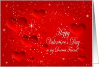 Valentine’s Day - Husband - Dearest Friend - Red Hearts card