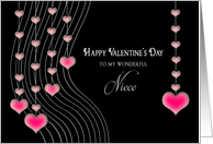 Valentine’s Day - Niece - Hanging Hearts card