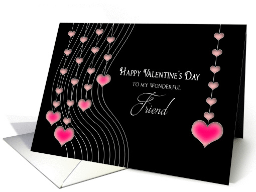 Valentine's Day - Friend - Hanging Hearts card (1463022)