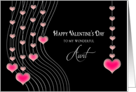Valentine’s Day - Aunt- Hanging Hearts card