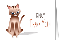 Thank You - Kitty Cat - Blank card