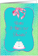 Birthday - Three - Sweetie - Polka Dots - Cake/Candles card