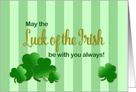 St. Patrick’s Day - Shamrocks (Luck of the Irish) card