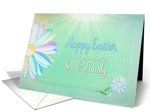 Easter - Son & Family - Large Gingham Daisy - Pastels card (1465724)