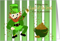 St. Patrick’s Day - FROM WHOLE GANG - Leprechaun - Luck of the Irish card