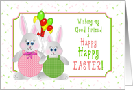 Easter - Good Friend - Bunnies and Balloons card