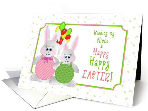 Easter - My Niece - Bunnies and Balloons card (1467002)
