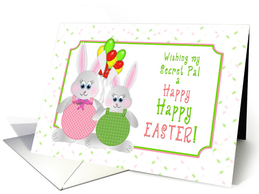 Easter - Secret Pal - Bunnies and Balloons card (1467014)