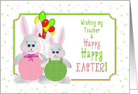 Easter - Teacher - Bunnies and Balloons card