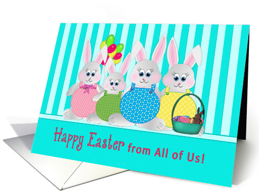 Easter - From All of Us - Family of Bunnies card (1469700)