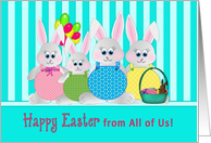 Easter - From All of Us - Family of Bunnies card