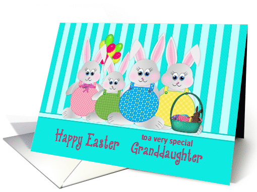 Easter - Granddaughter - Family of Bunnies card (1469882)