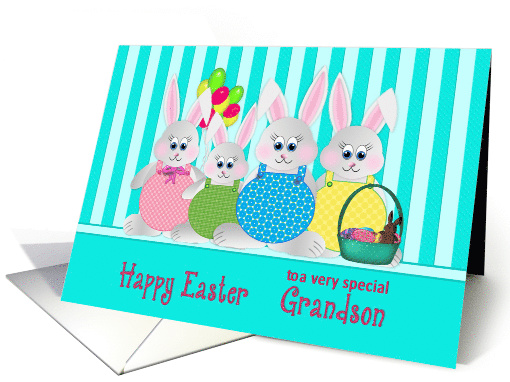 Easter - Grandson - Family of Bunnies card (1469884)