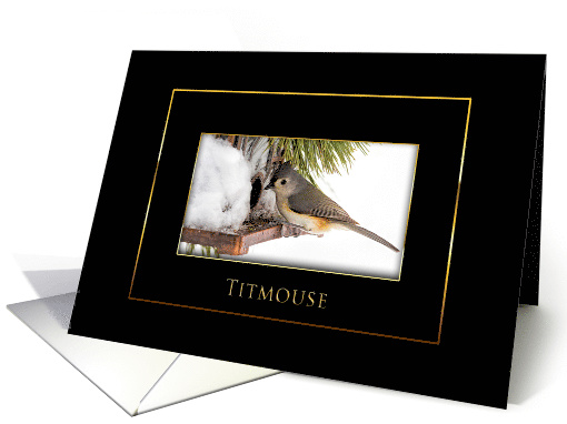 Titmouse - Blank Card - Black/Gold card (1474006)