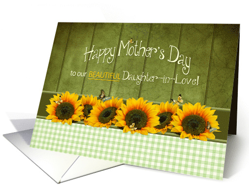 Daughter In Love Mothers Day Sunflowers Butterflies &... (1476314)