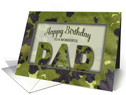 Birthday, Dad, Green Camo, Masculine card (1477958)