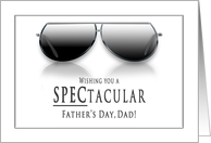 Father’s Day - Dad, Sunglasses, Gray and White card