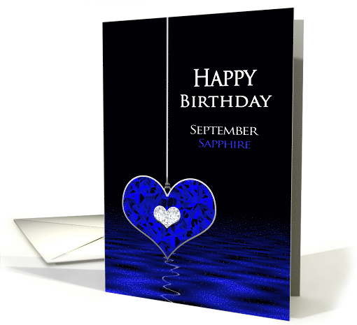 Birthstone,Birthday,SEPTEMBER, SapphireHeart card (1487512)