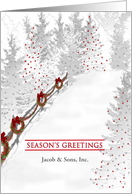 Christmas - Season’s Greetings, Business, Winter, Pesonalize Name card