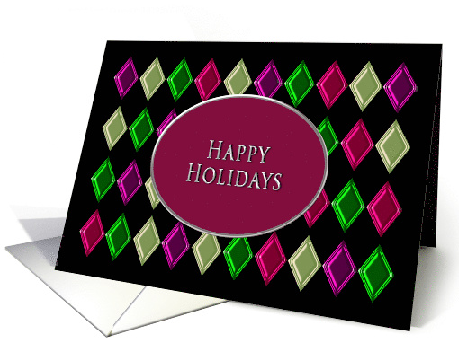 Christmas, Metallic Diamonds - Happy Holidays card (1501264)