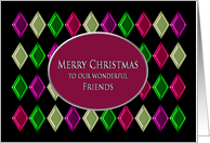 Christmas, Metallic Diamonds - Our Friends card