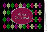 Christmas, Metallic Diamonds card