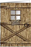 Rustic Country Door, Open House Invitation card