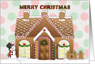 Christmas, Gingerbread House - Snowman - Gingerbread Men card