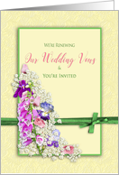Renewing Wedding Vows Invitation - Garden Flowers - Texture card