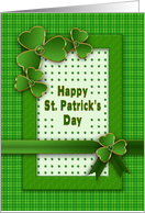 St. Patrick’s Day - Shamrocks - Green Textures card