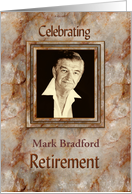 Retirement Invitation- Marble Texture - Photo Insert card