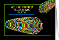 You’re Invited, Invitation Abstract, Colorful Neon Circles card