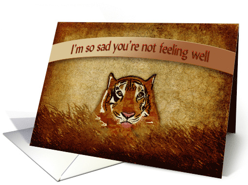 Get Well, Abstract Tiger in the bush card (1517300)