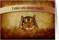 I Miss You, Abstract Tiger in the bush card