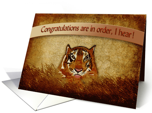 Congratulations, Abstract Tiger in the bush card (1517314)