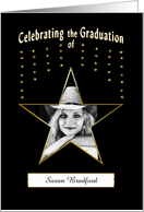 Graduation Party Invitation, Star Attraction, Photo and Name Insert card