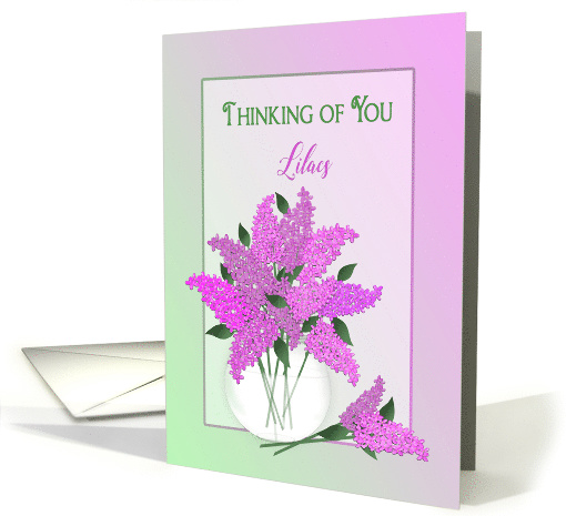 Thinking of You, Lilacs in Vase, Blank, Dreamy, Bouquet... (1522836)