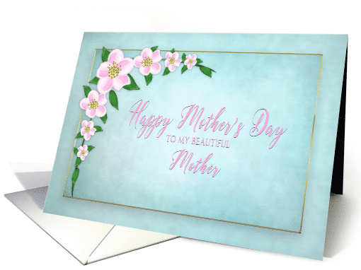 Happy Mother's Day, Mother, Apple Blossoms on blue card (1524486)