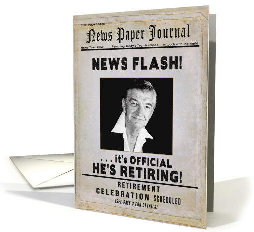 Retirement Party Invitation Photo and Name Insert card (1525006)