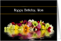 Birthday, Mom, Reflections of Colorful Flowers card
