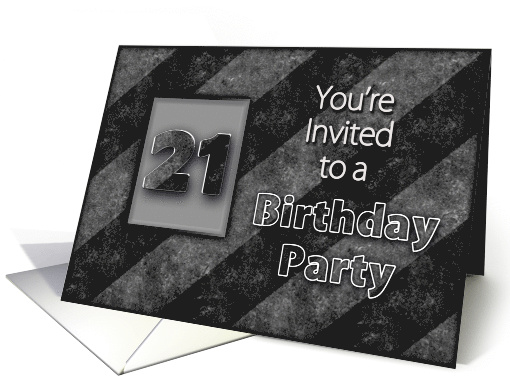 Birthday,Party Invitation, 21st, Hint of Grunge on Shades... (1533298)